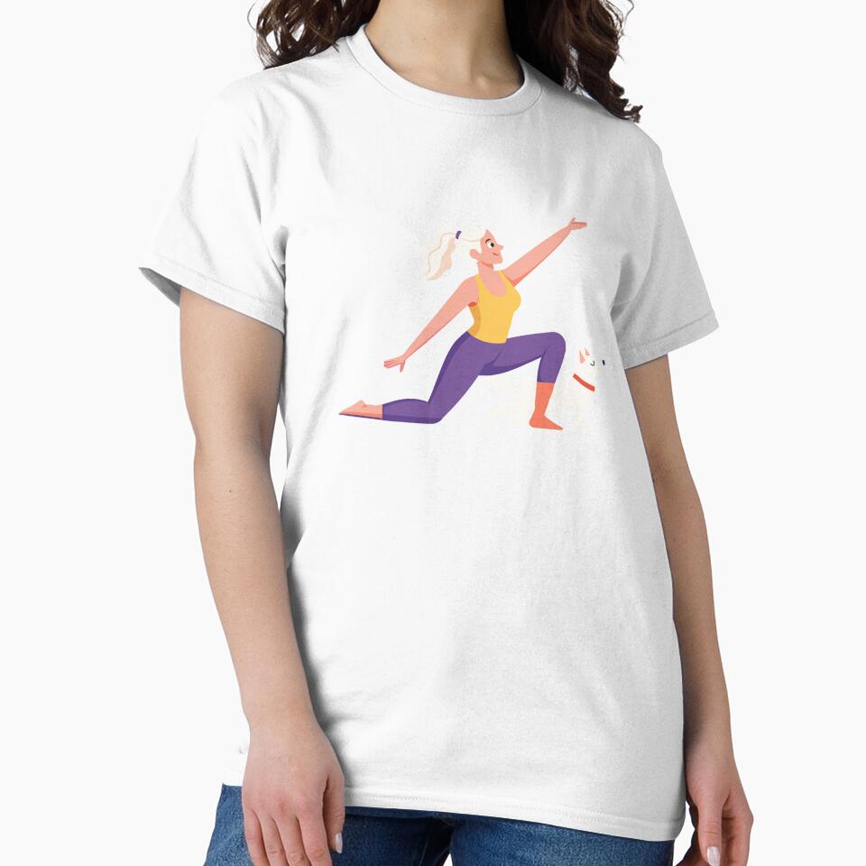 Girl Doing Yoga with Dog by natalielaf