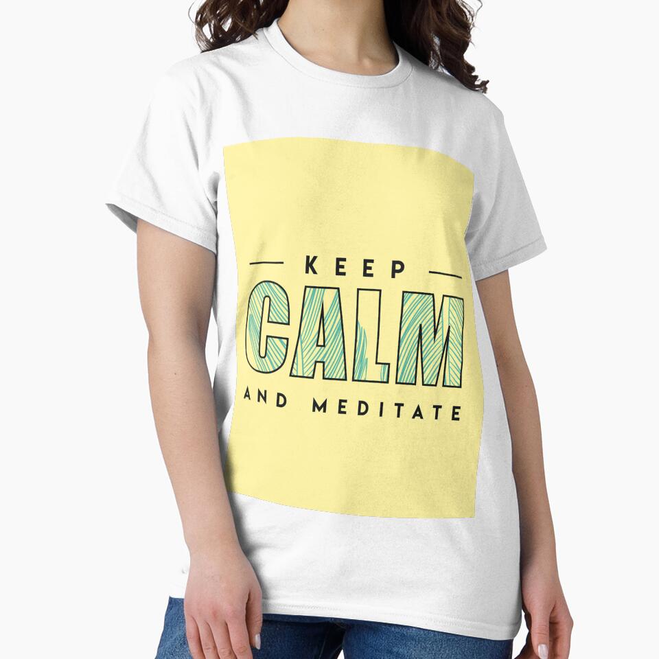 Keep Calm and Meditate Print Merchandise by exquisitelux