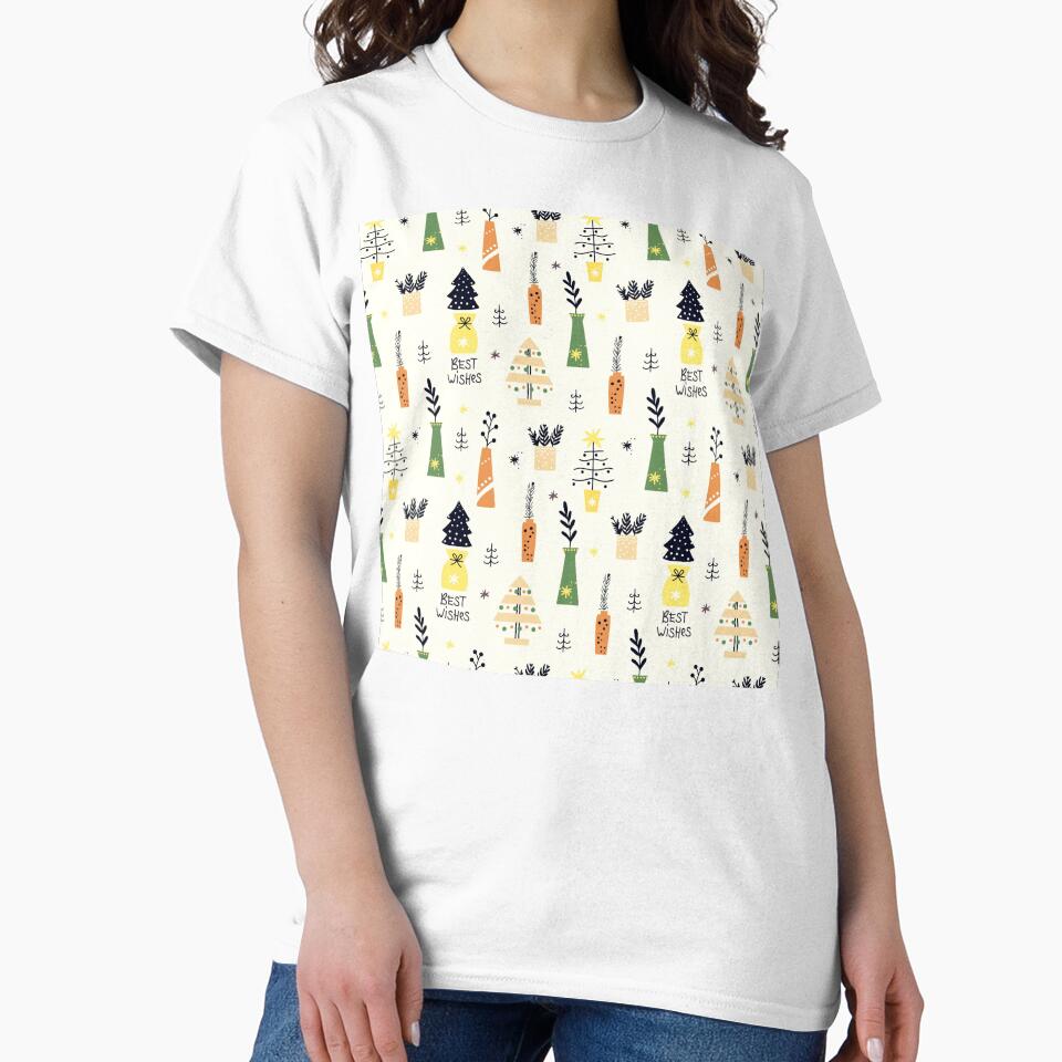 Cute Christmas Tree Pattern, Xmas Tree Pattern by antevasinart