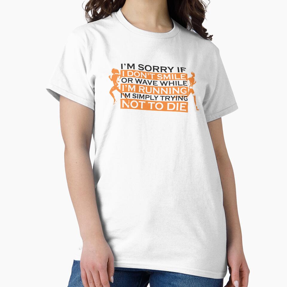 Cant smile while running cross country marathon runner gift by hadleydesigns