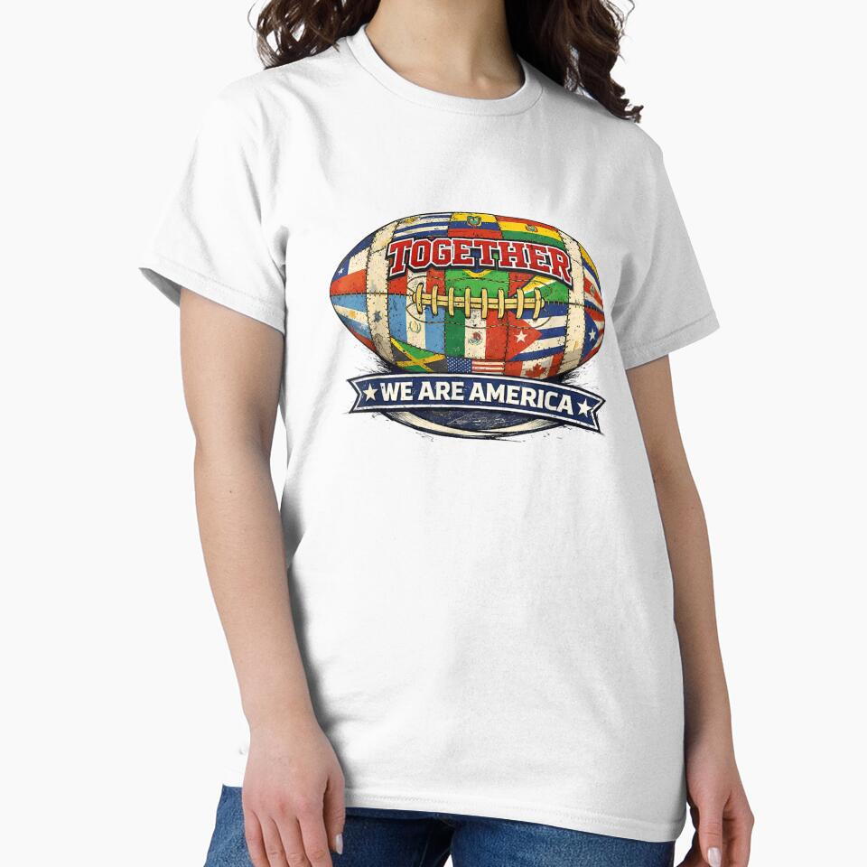 Together We Are America Hispanic Heritage Month Latin American Flags Football Soccer by Phil Ben