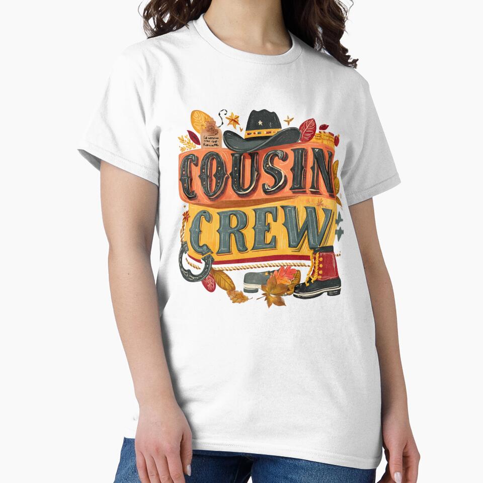 Cousin Crew Western T-Shirt – Cowboy Hat & Horseshoe Rustic Family Matching Tee by Happy'CLICK'
