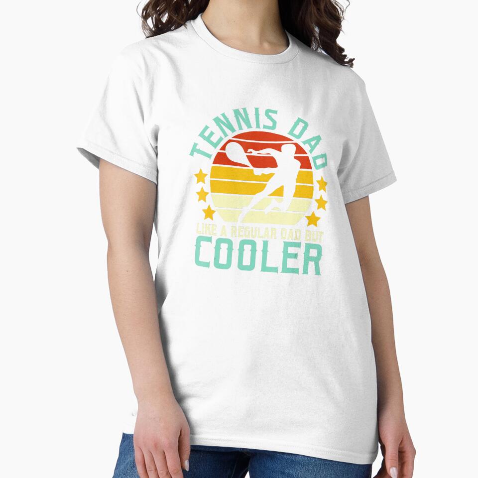 Tennis Dad Like A Regular Dad But Cooler Retro Tennis by WayTBeenkenArt