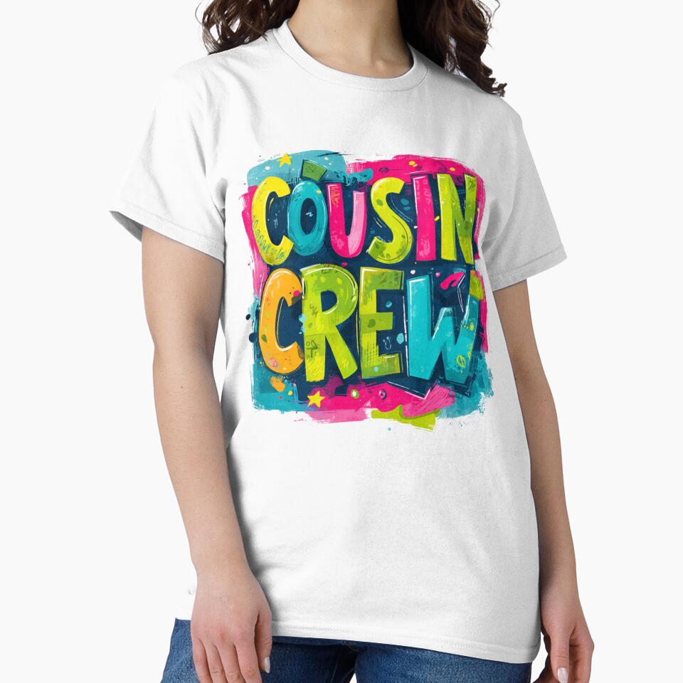 Cousin Crew Colorful Graffiti T-Shirt – Family Matching Tee Essential T-Shirt by Happy'CLICK'