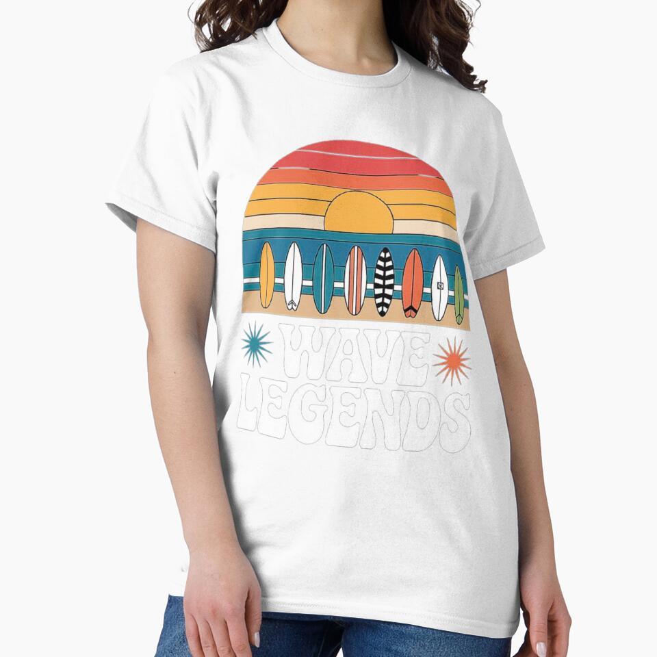 Wave Legends Surfing Retro Design by love3617