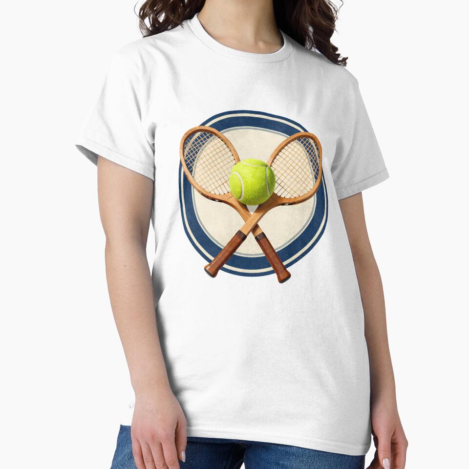 Vintage Tennis Club Wooden Rackets Crest by Gallery-yuuna