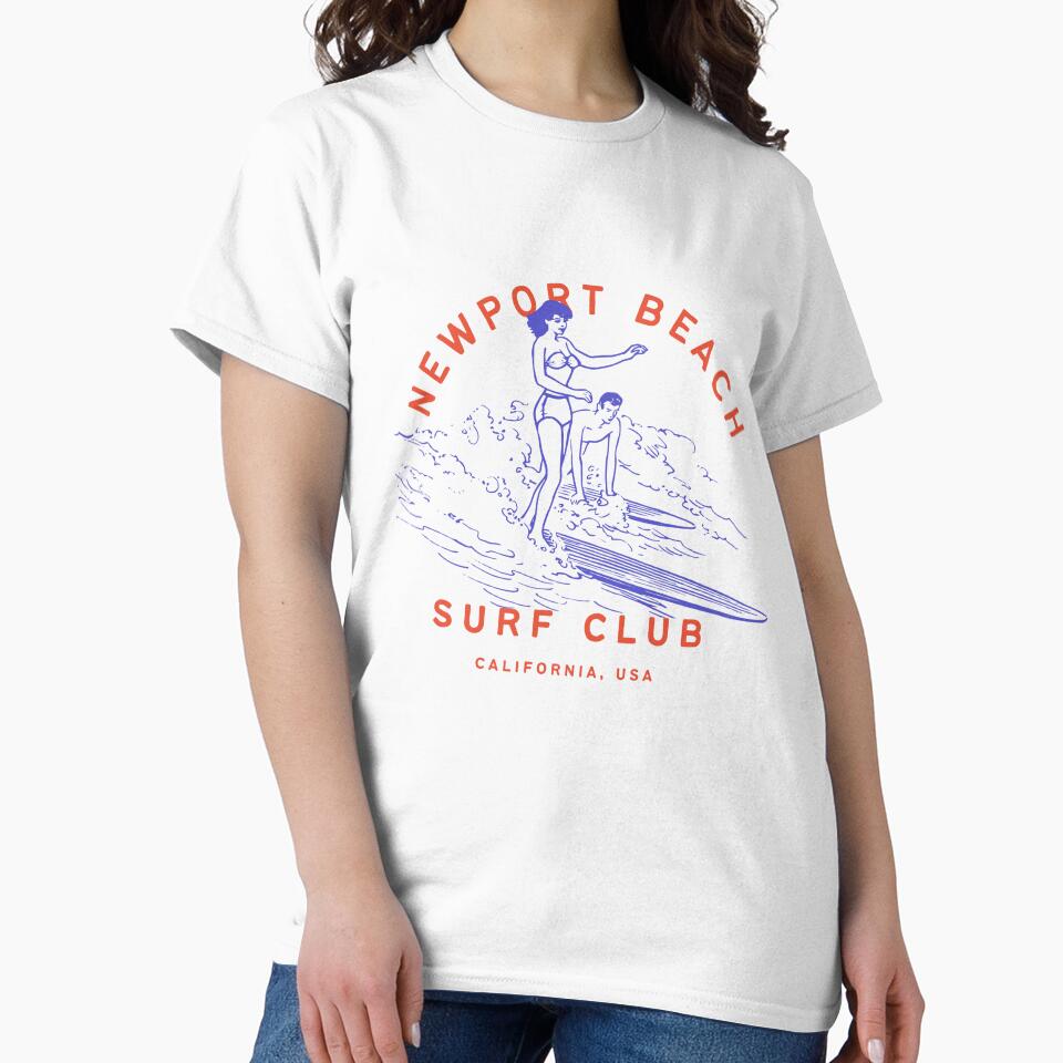 Retro Newport Beach Surf Club Design – Classic California Surfing Vibes by Retro Travel Design