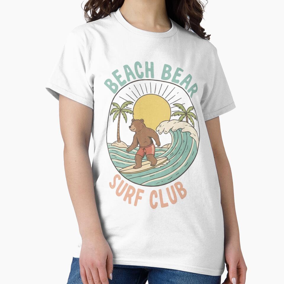 Retro Surfing Bear by LuloCreative