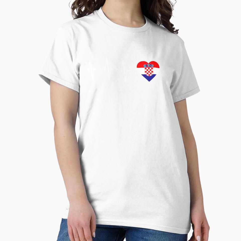 Croatian Heartbeat I Love Croatia Country Flag Heart Family by Eyes4