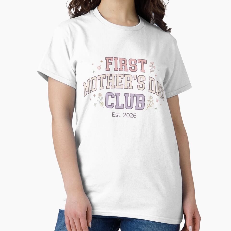 First Mother’s Day Club Est. 2026 Floral New Mom Design by Pickles & Co.