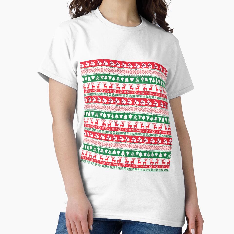 Jolly Holiday Pattern - Santa, Trees & Reindeer by Yves Artico