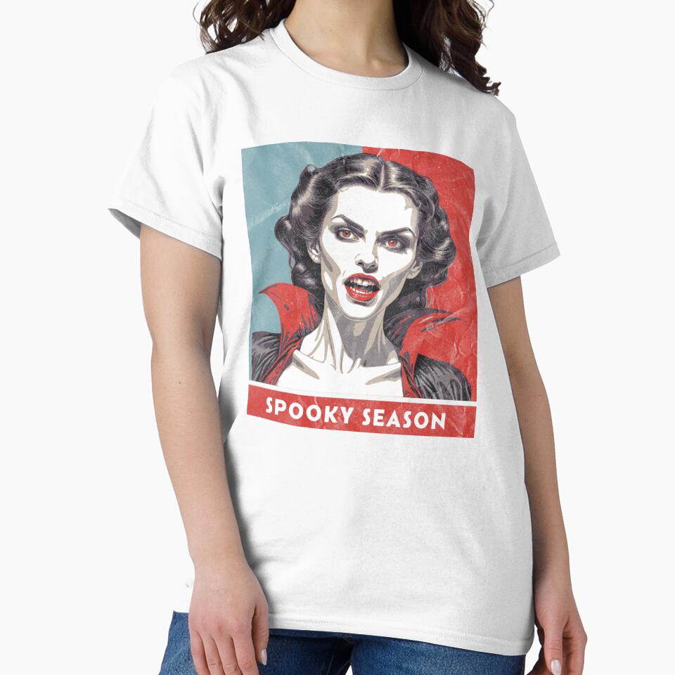 Spooky Season: Vintage Vampire Femme Horror Art by bdberto12