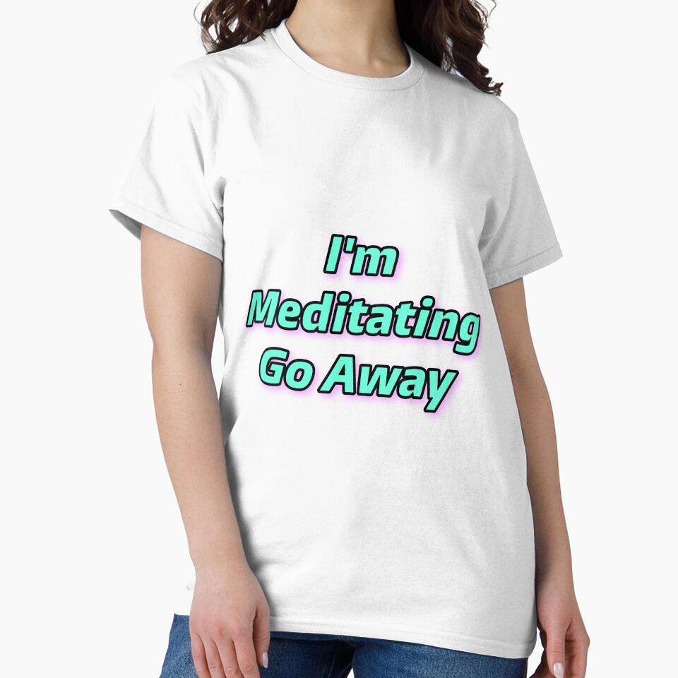 Meditating go away by GemimaRosaArt