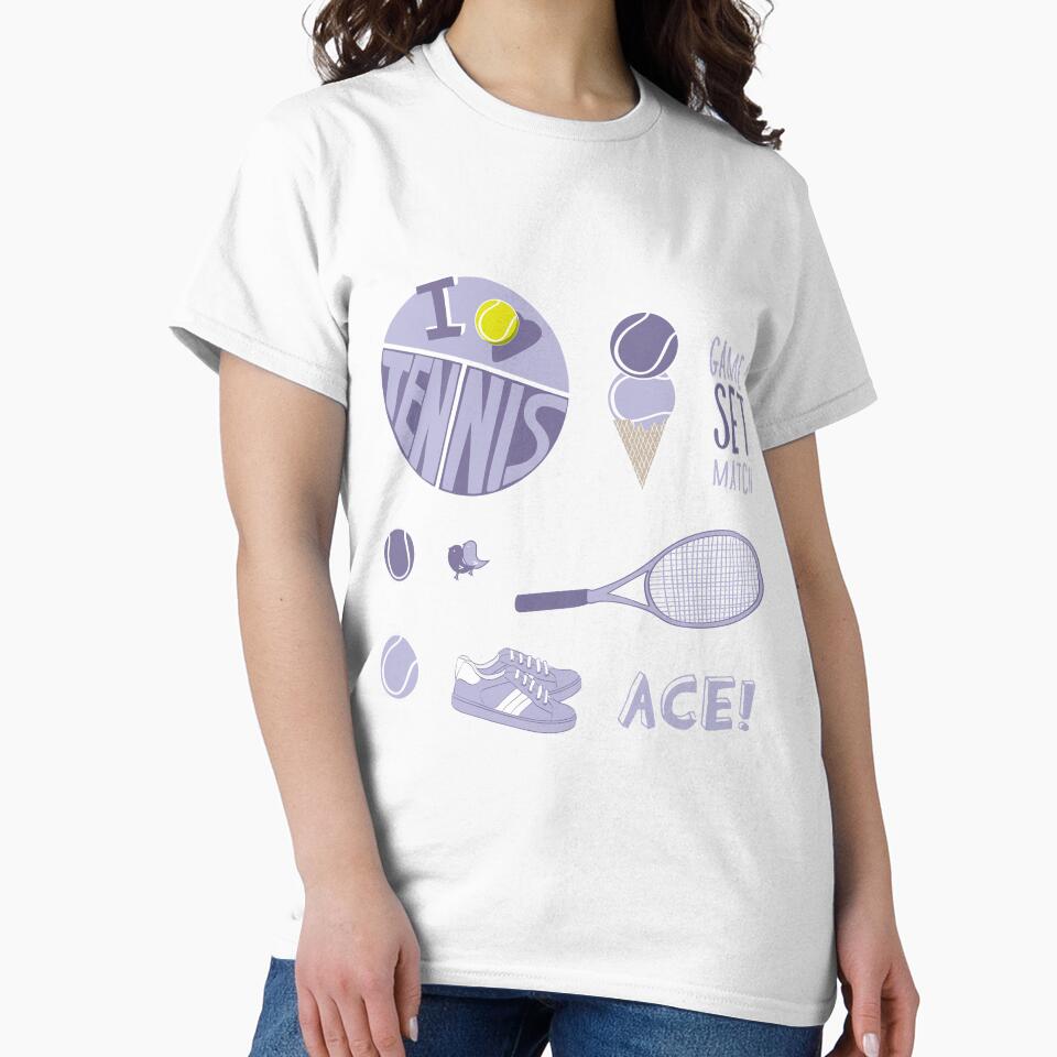 Lilac Retro Tennis Sticker Pack by The-Goods