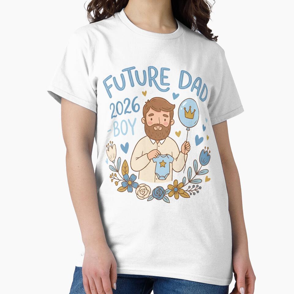 Future Dad 2026 Shirt – Baby Boy Coming Soon Pregnancy Announcement by LunaticDream