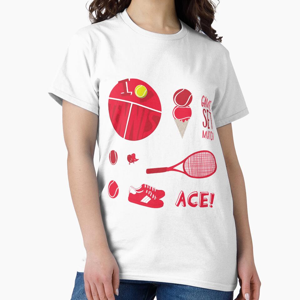 Red Retro Tennis Sticker Pack by The-Goods