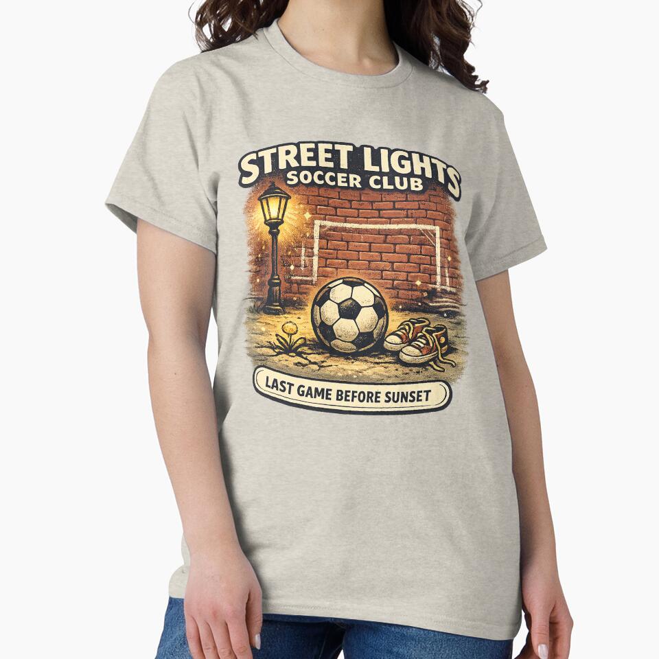 Street Lights Soccer Club Last Game Before Sunset by Concrete Coffee Studio