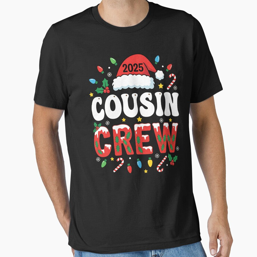 Cousin Crew 2025 Christmas Family Matching Design by FreshVibe Prints