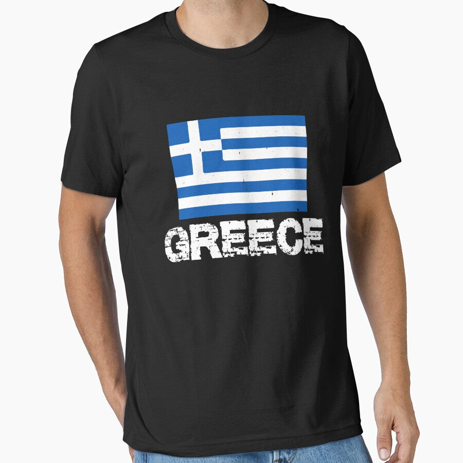 Greece National Pride Greek Flag Design by AllStarMerch