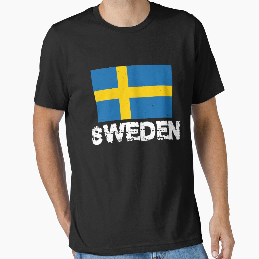 Sweden National Pride Swedish Flag Design by AllStarMerch
