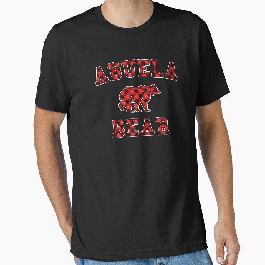 Abuela Bear Red Buffalo Plaid Matching Family Christmas by 14thFloor