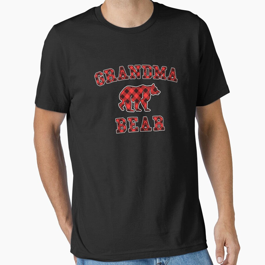 Grandpa Bear Red Buffalo Plaid Matching Family Christmas by 14thFloor