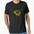 Brazil Flag & African Lion Picture   Brazilian Pride T Shirt by ockshirts