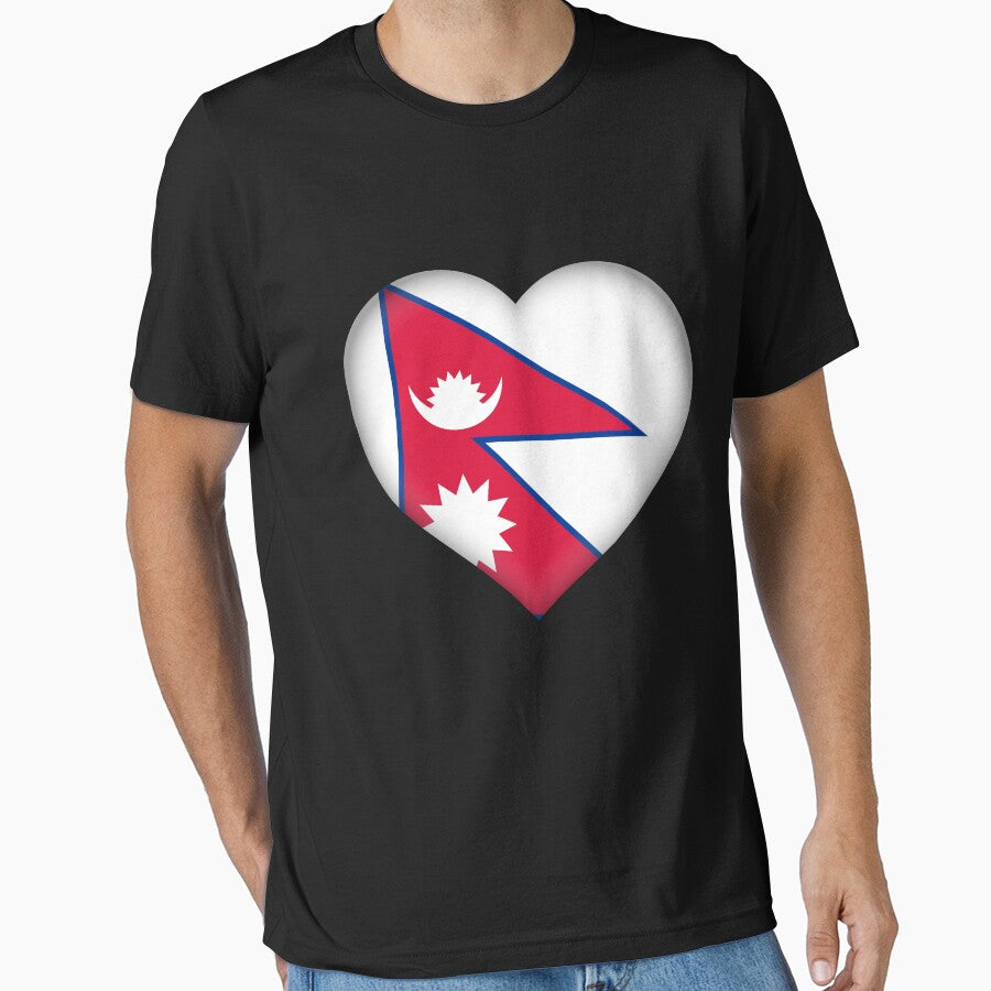I Love Nepal Design | Nepalese Nepali Flag Heart Outfit by melsens