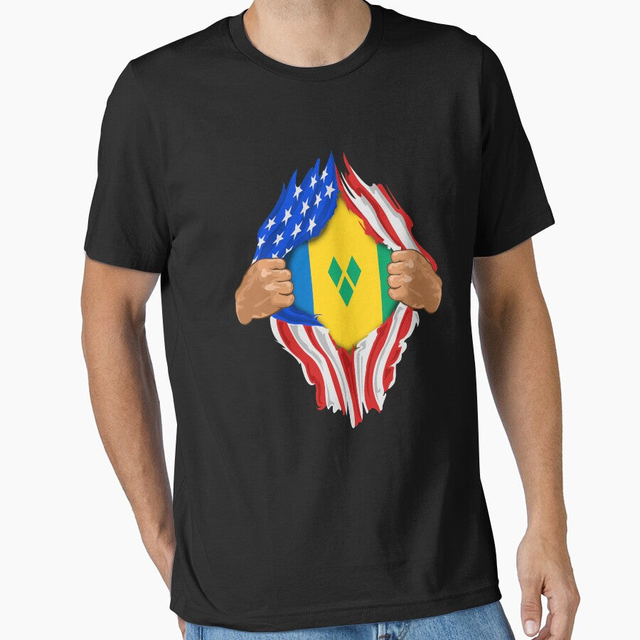 Saint Vincent and the Grenadines Blood Inside Me | Flag Gift by melsens