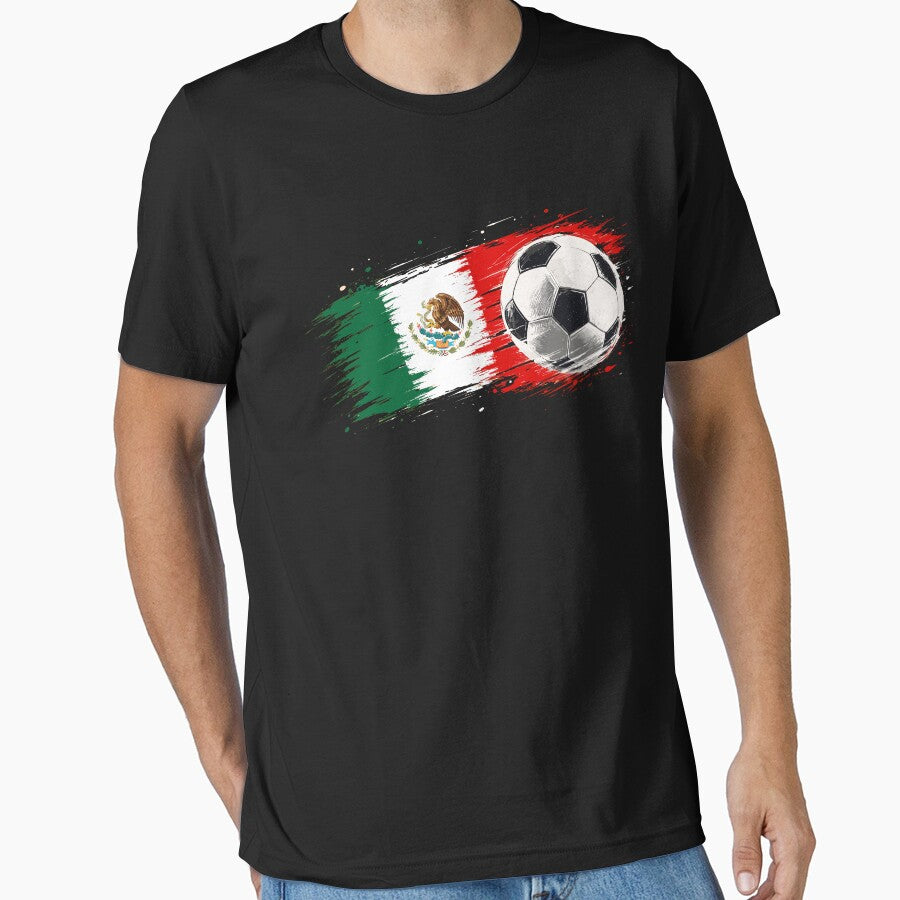 Mexico Soccer Flag Ball Vintage Distressed Football Fan by kienoy
