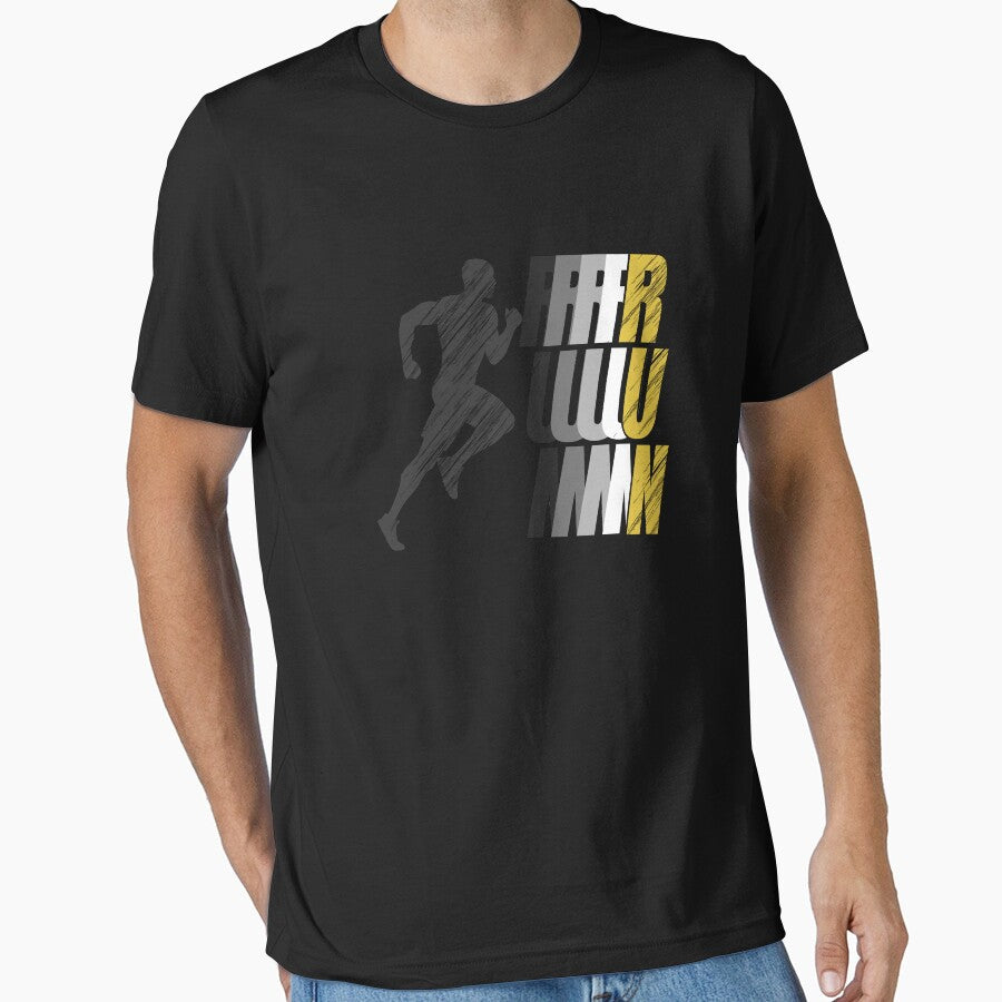 Runners High: Dynamic Silhouette Runner & Distressed Text by ifundesign