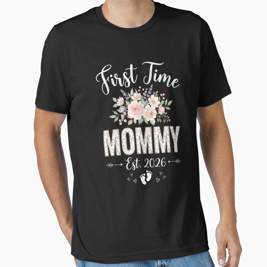 First-Time-Mommy-Est.2026-New-Mom-Expectant-Mother-Pregnancy-Announcement by SofenArt