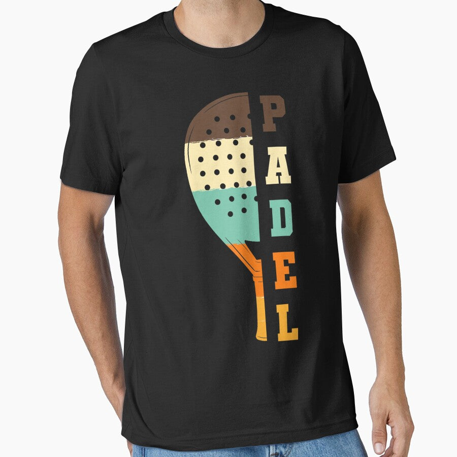 Padel Paddle Tennis Racquet Ball Vintage Colors by RobertSulli