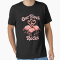 Womens Our Flock Rocks Flamingo Matching Family Vacation Group by MelSurf