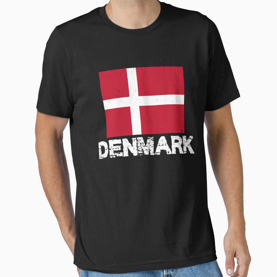Denmark National Pride Danish Flag Design by AllStarMerch