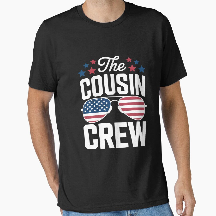 Cousin Crew 4th of July Patriotic American Family Matching by LegendsArt75