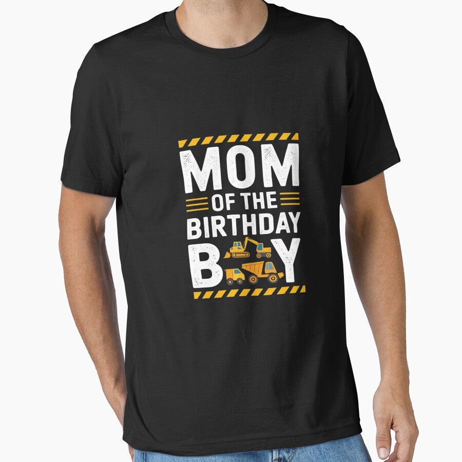 Mom Of The Birthday Boy Construction Matching Family by DigitaldeligArt
