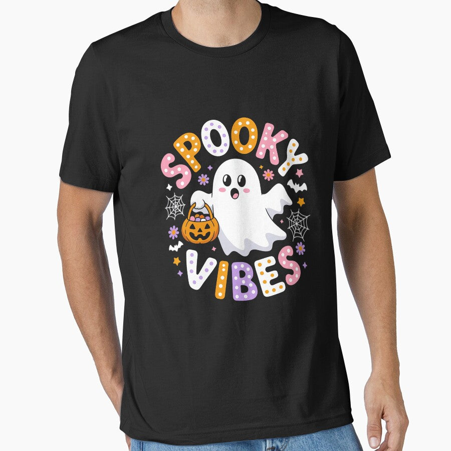 Spooky Vibes Ghost  Halloween Women Girls Kids by ControlCenter