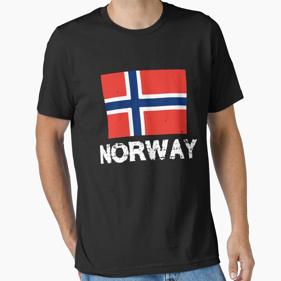 Norway National Pride Norwegian Flag Design by AllStarMerch