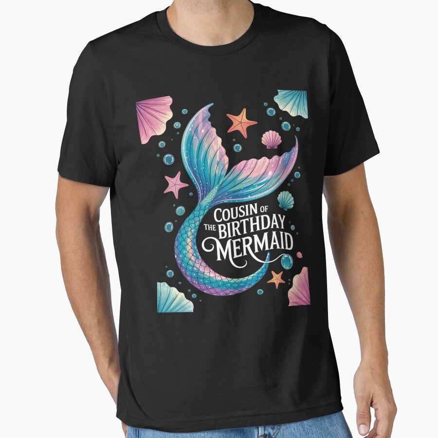 Cousin Of The Birthday Mermaid Family Matching Party Squad by itsnothatweird