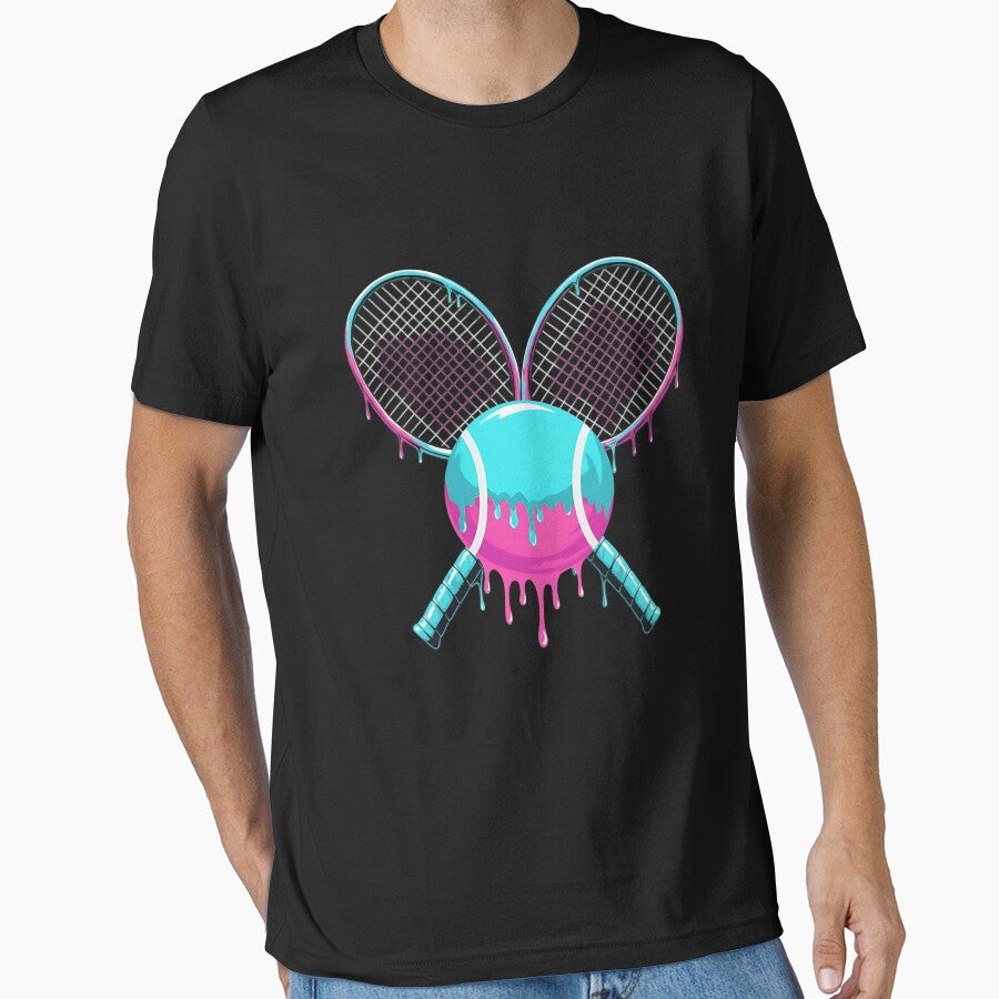Retro Drip Tennis Ball and Rackets by LashondaGreen89