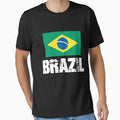 Brazil National Pride Brazilian Flag Design by AllStarMerch