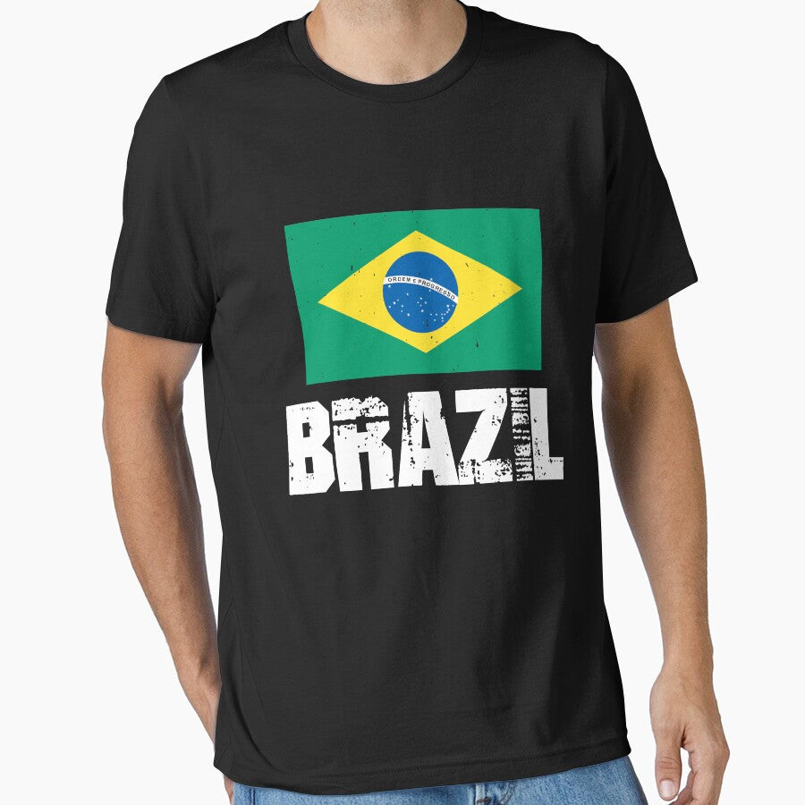 Brazil National Pride Brazilian Flag Design by AllStarMerch