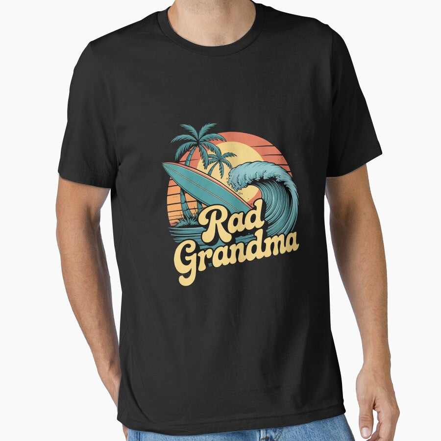 Rad Grandma The Big One 1st Birthday Surf Family Matching by FluoroWave