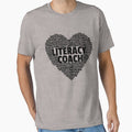 Literacy Coach Word Cloud Heart School Literacy Coach Gear by DynamicDesign