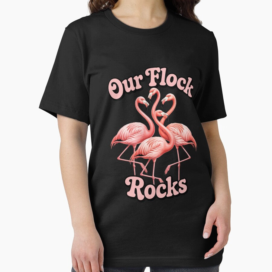 Womens Our Flock Rocks Flamingo Matching Family Vacation Group by MelSurf