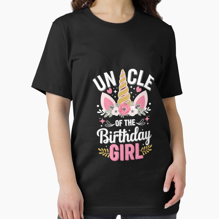 Uncle of the birthday girl matching family unicorn party by EllinoKlemo