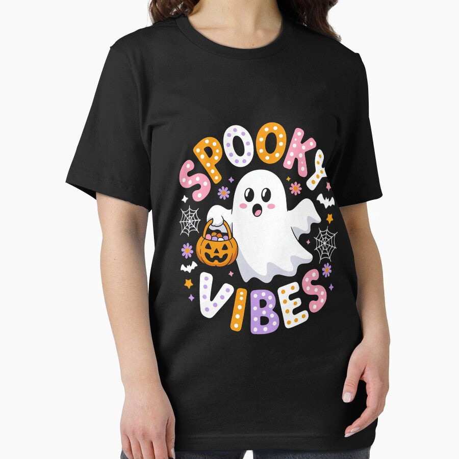 Spooky Vibes Ghost  Halloween Women Girls Kids by ControlCenter