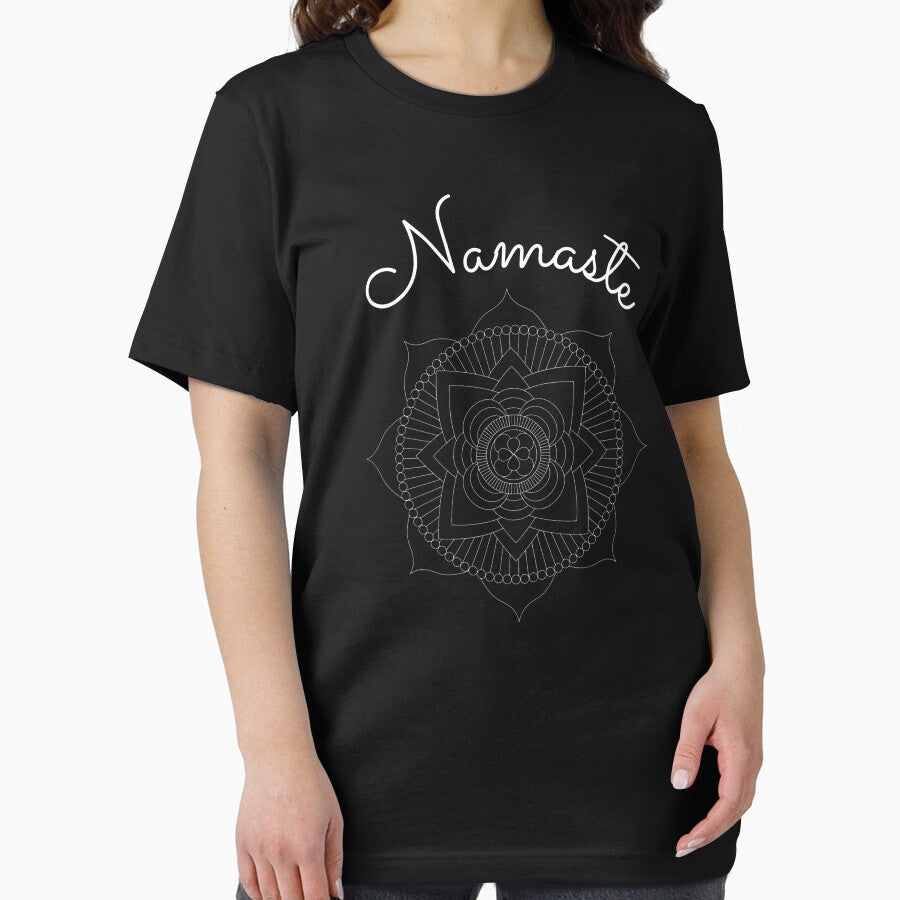 Yoga - Namaste (white on black) by Gilby-Designs