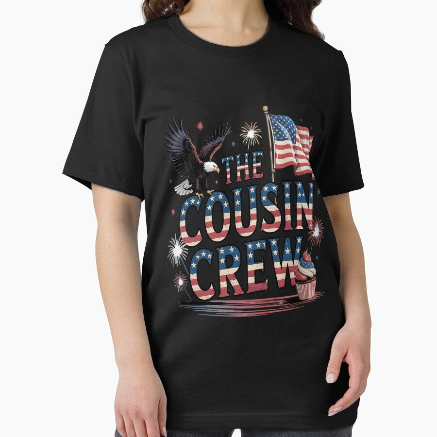 Cousin Crew 4th of July Matching Family Patriotic USA Flag by FluoroWave